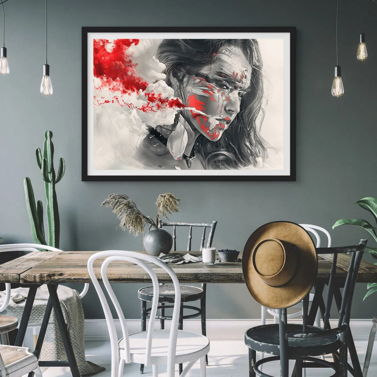 Poszter fehér keretben - Az abszurditás füstjében - 70x50 cm