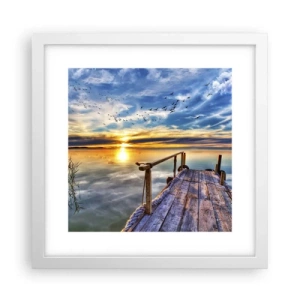 Poszter fekete keretben - Megnyugszik a szél - 30x30 cm