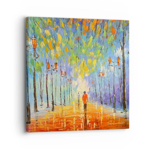 Vászonkép - Eső éjszakai dala - 30x30 cm