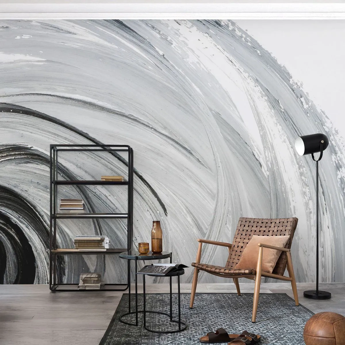 Öntapadós Fotótapéta Deluxe Sticker - Orbitális kompozíció - Minimalista, Darab, Festék - 200x140 cm