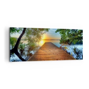 Vászonkép - Ne siess, ülj le - 100x40 cm