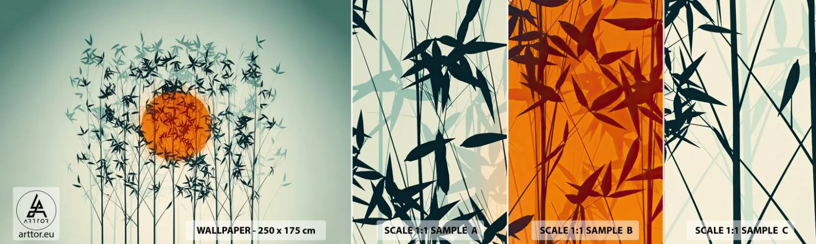 Fotótapéta Minta Standard Eco - Japán nap - Absztrakció, Grafika, Egzotika - 100x30 cm