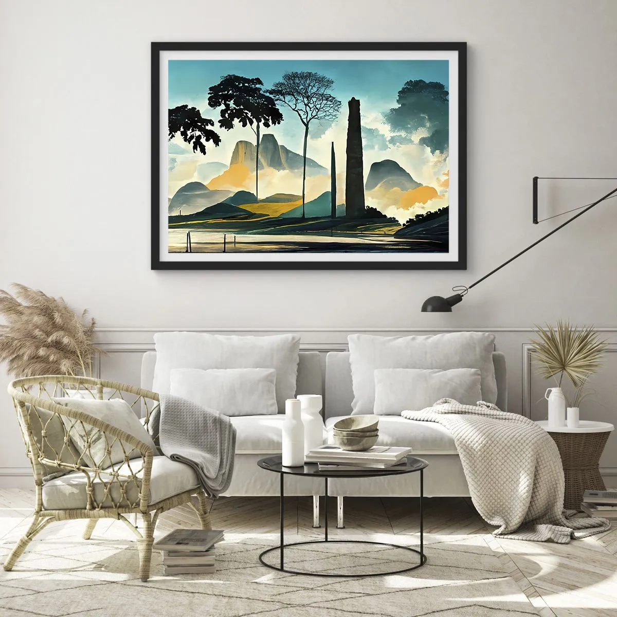 Poszter fehér keretben - Mindíg magasabbra és magasabbra - 70x50 cm