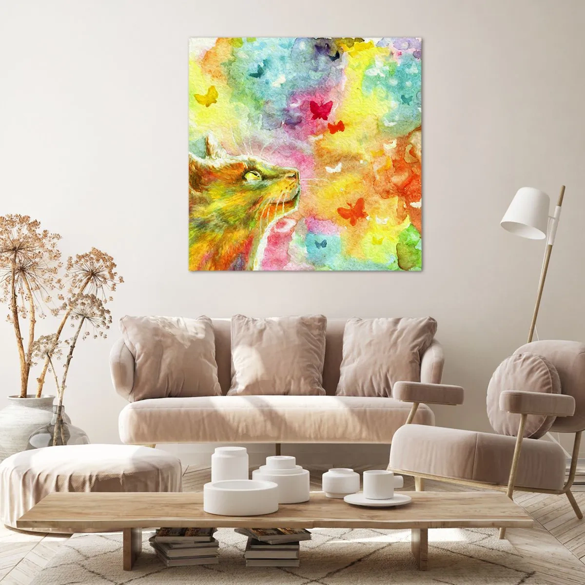 Vászonkép - Baju-baju a macskaparadicsomban - 40x40 cm