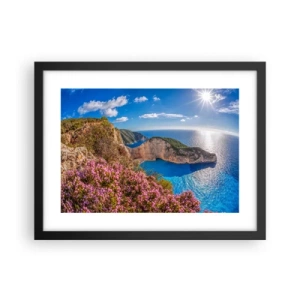 Poszter fehér keretben - Nagyszerű görög nyaralásom - 40x30 cm