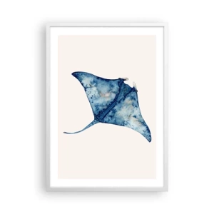 Poszter fekete keretben - Élet kékben - 50x70 cm