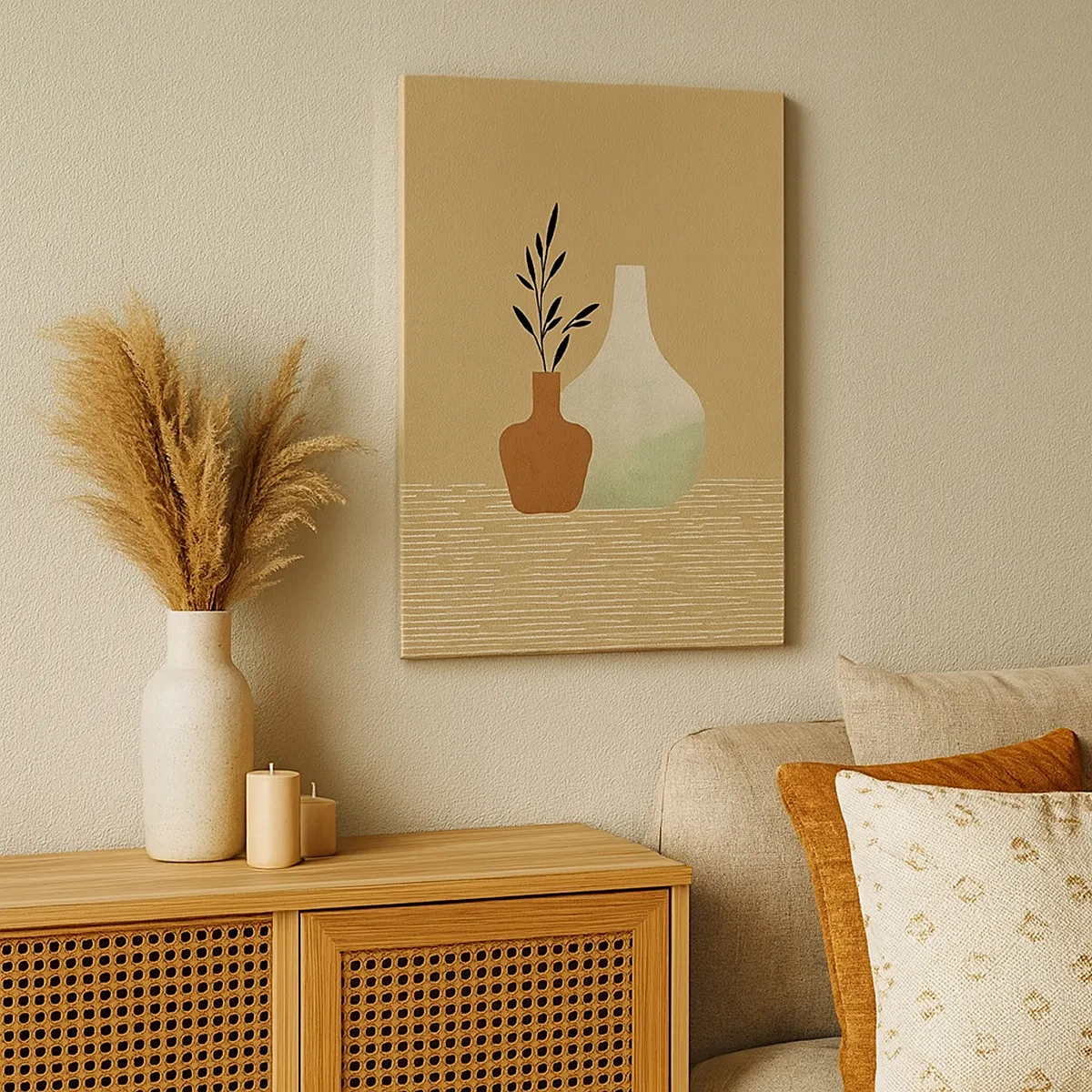 Vászonkép - Váza és annak ideája - 50x70 cm