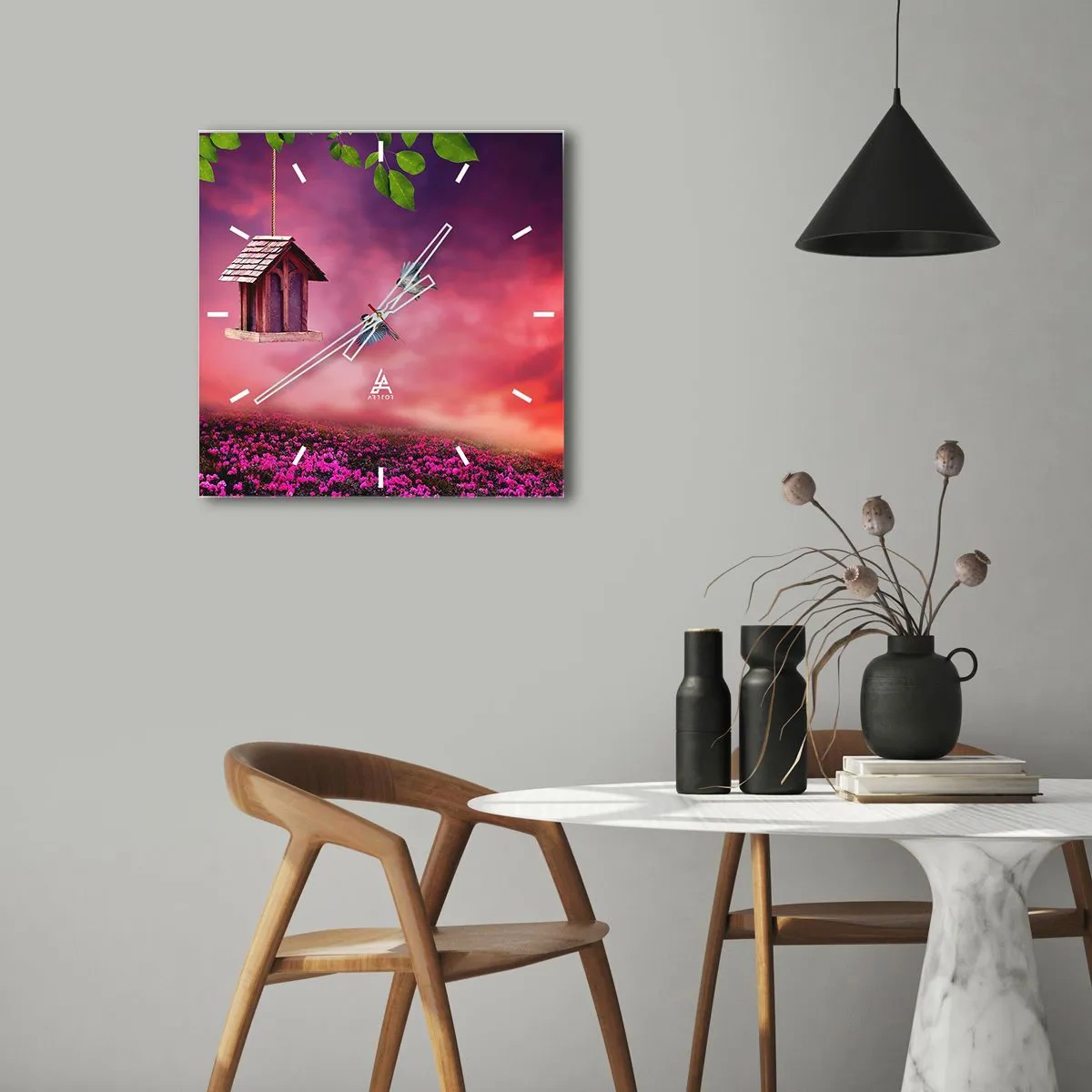 Falióra, Óra - Meghívás vacsorára - 30x30 cm