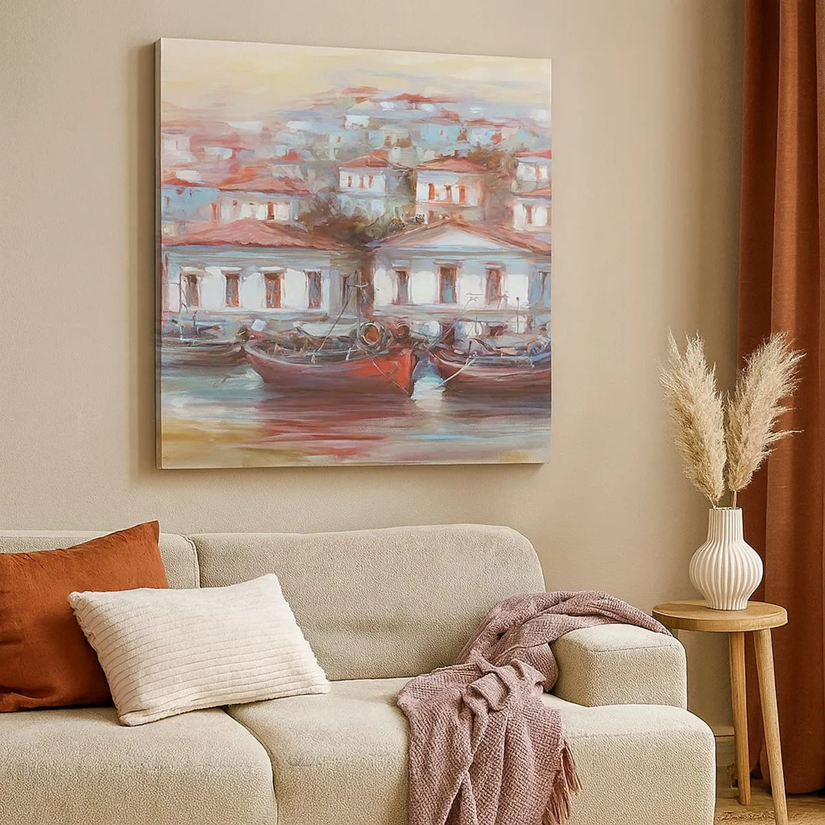 Vászonkép - Boldog kisváros - 30x30 cm