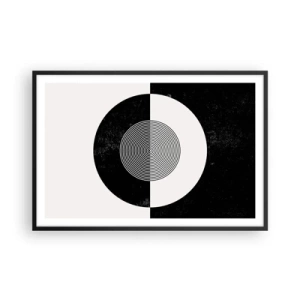 Poszter fehér keretben - Harmónia fekete-fehérben - 91x61 cm
