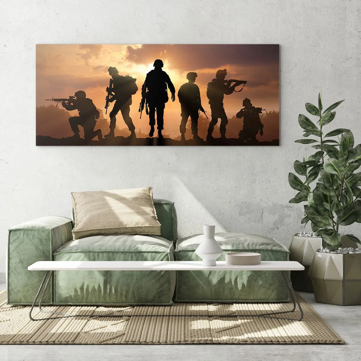 Üveg kép - Brothers in arms - 100x40 cm