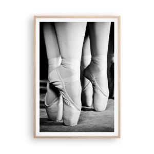 Poszter világos tölgy keretben - Együtt, könnyedén - 70x100 cm