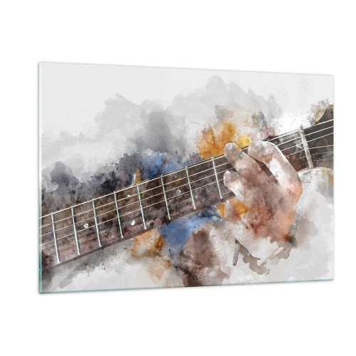 Üveg kép - Költészet a húrok között - 120x80 cm