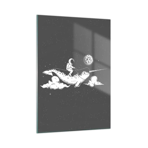 Üveg kép - Űrlovas - 50x70 cm
