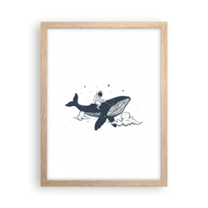 Poszter világos tölgy keretben - Egy kozmikus kaland - 30x40 cm