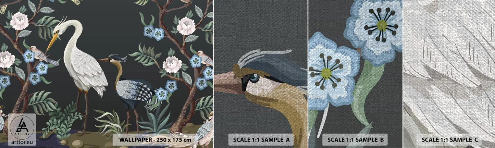 Fotótapéta Minta Premium Canvas - Madar parádé - Állatok, Virágok, Madár - 100x30 cm