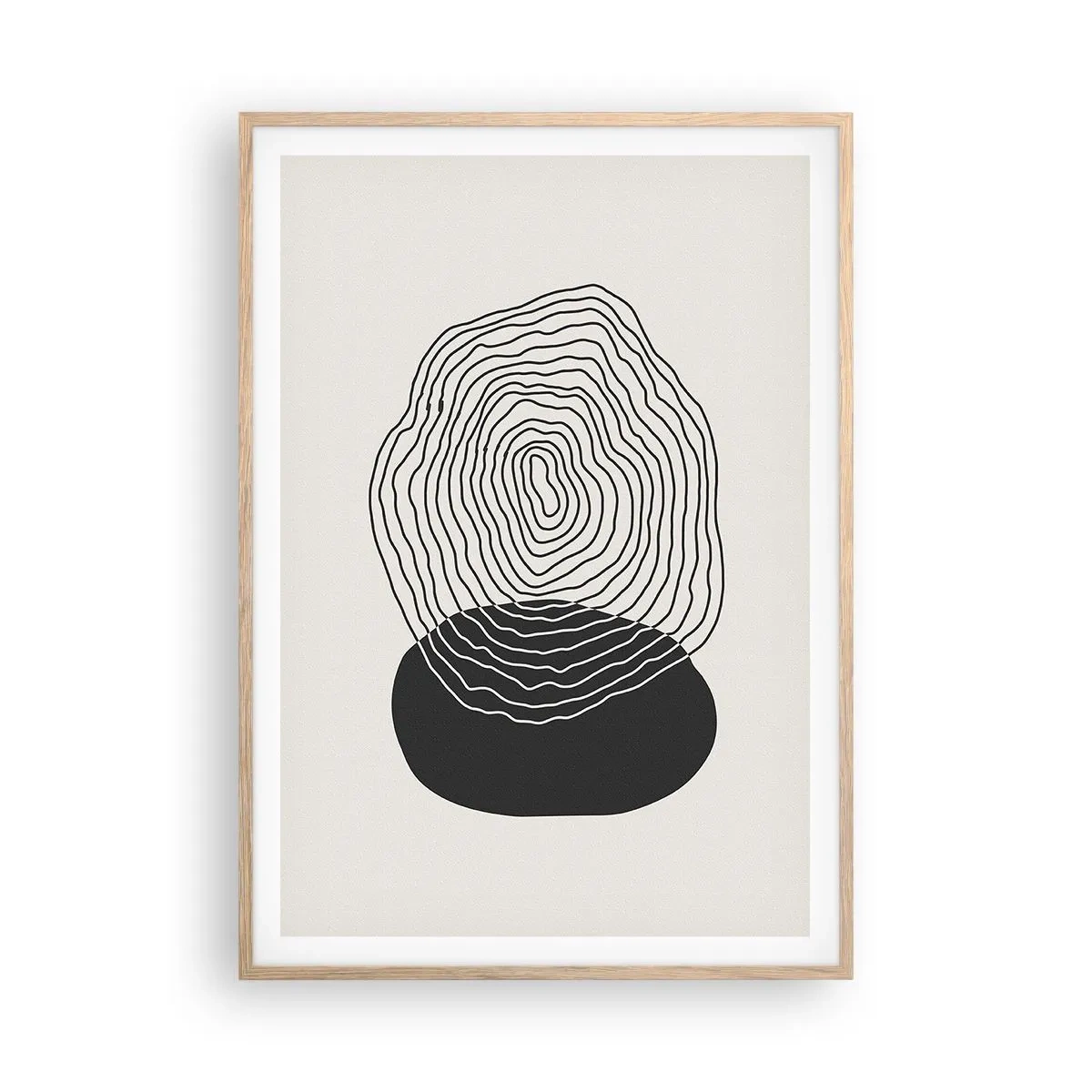 Poszter világos tölgy keretben - Létezés és rángatózás - 70x100 cm