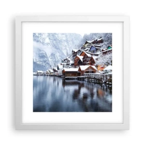 Poszter fekete keretben - Téli díszben - 30x30 cm