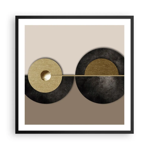 Poszter fehér keretben - Variációk egy kör körül - 60x60 cm