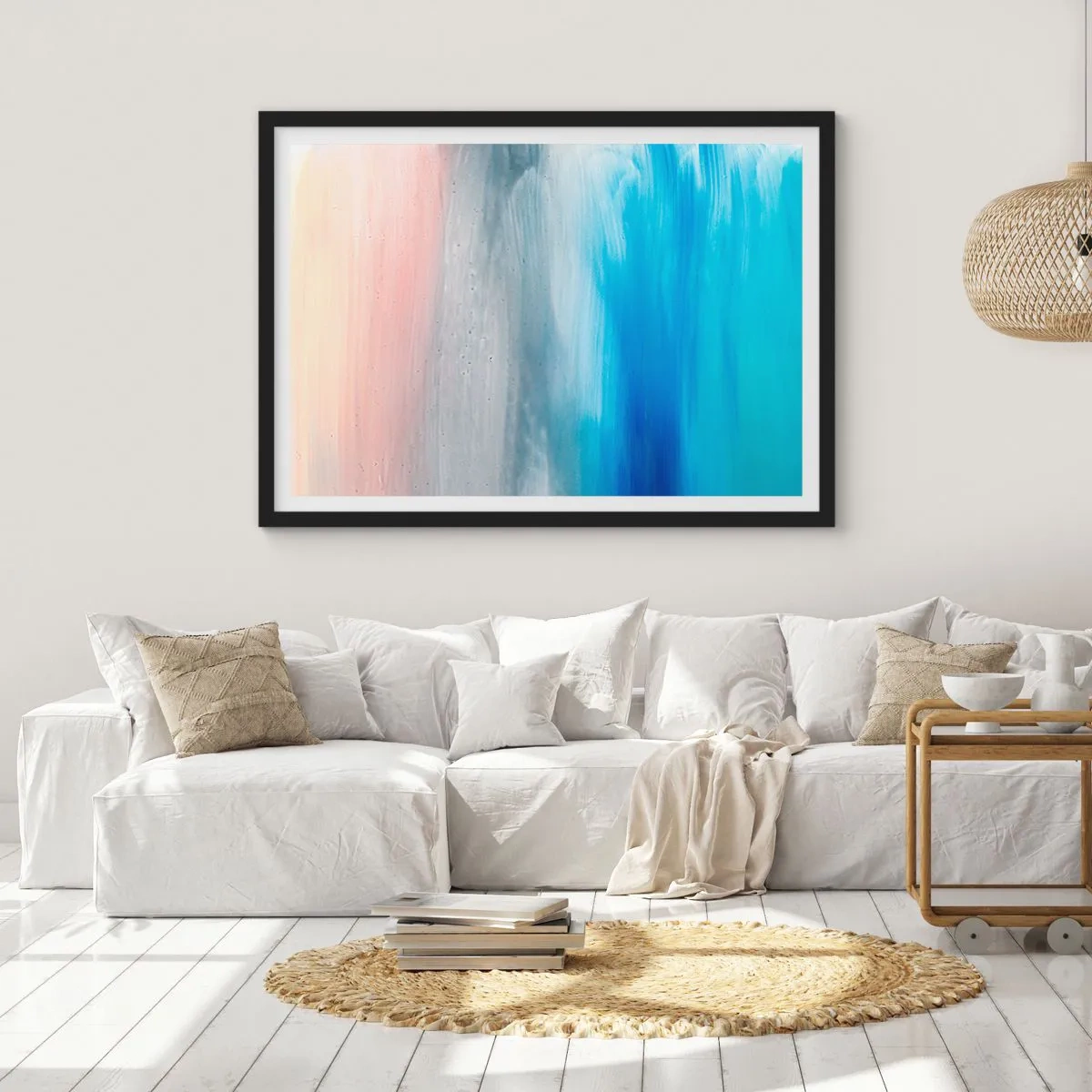 Poszter fehér keretben - Elemek: levegő - 50x40 cm