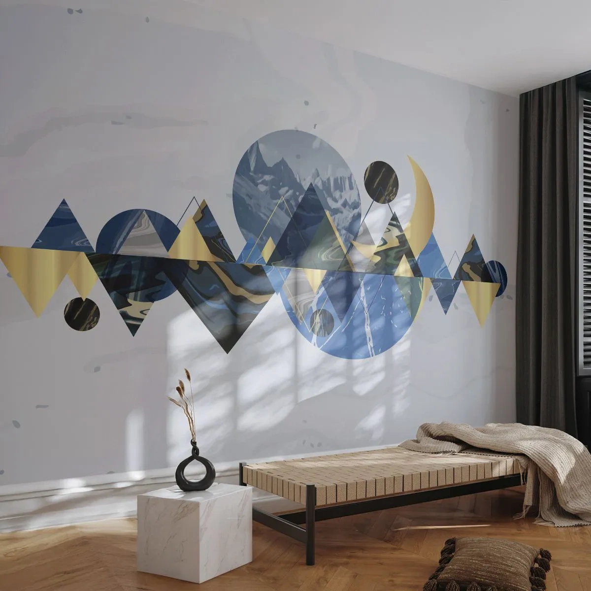 Fotótapéta Premium Canvas - Geometriai táj - Absztrakció, Hegyek, Darab - 100x70 cm