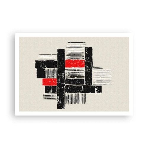 Poszter - Vörös és fekete - 100x70 cm