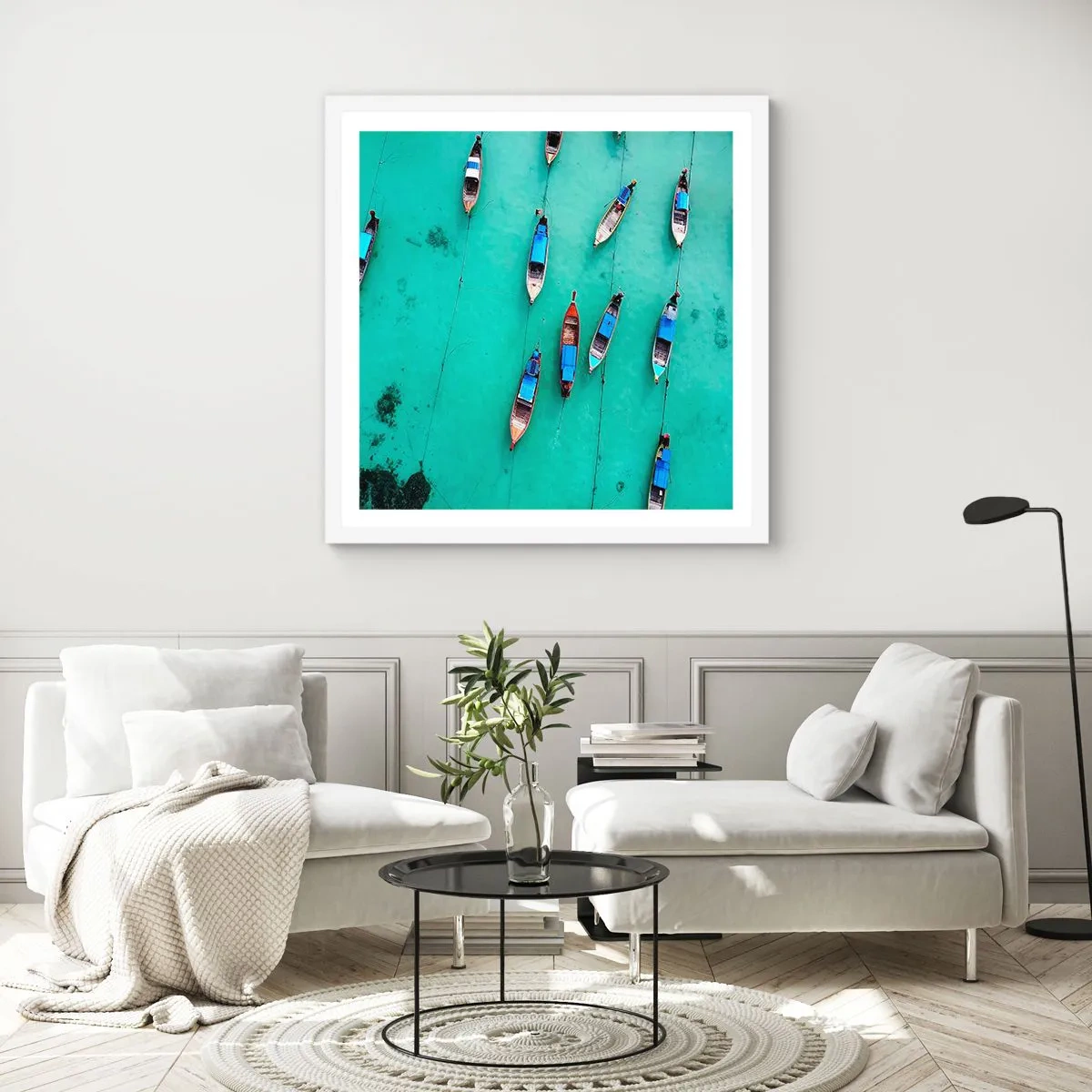 Poszter fekete keretben - Örömteli várakozásban - 60x60 cm