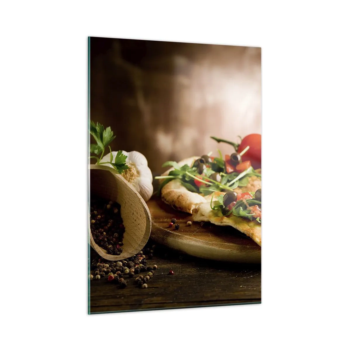 Üveg kép - Egyenesen a kemencéből és a kertből - 50x70 cm