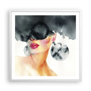 Poszter fekete keretben - Az elegancia titka - 60x60 cm