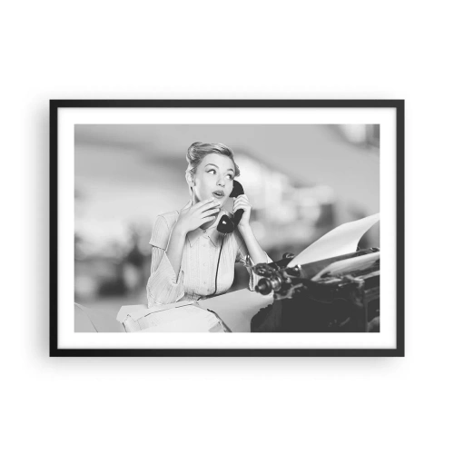 Poszter fehér keretben - Hello, itt az 50-es évek. - 70x50 cm