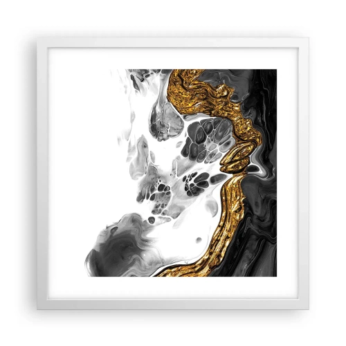 Poszter fekete keretben - Szerves kompozíció - 40x40 cm