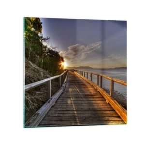 Üveg kép - Menj, menj a nap felé - 30x30 cm