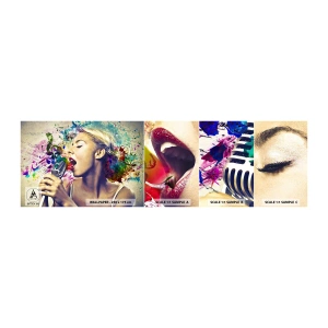 Fotótapéta Minta Standard Eco - Fesd meg a világot a hangoddal - Nő, Zene, 3D - 100x30 cm