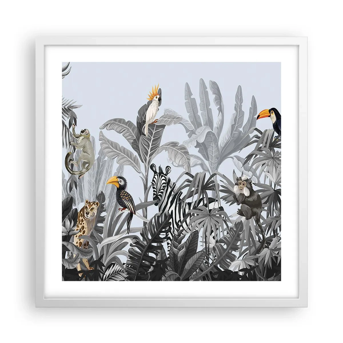 Poszter fekete keretben - Afrikai mese - 50x50 cm