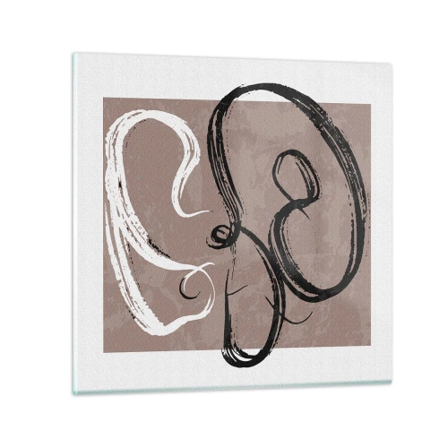 Üveg kép - Kompozíció - a teljesség keresése - 70x70 cm