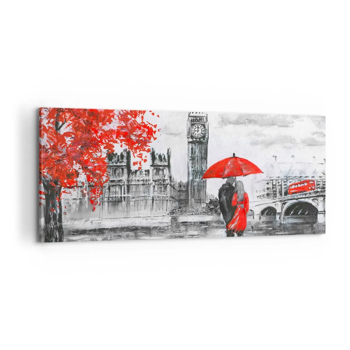Vászonkép - Szerelmesek Londonban - 100x40 cm