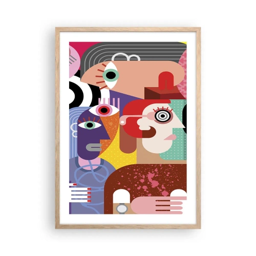 Poszter világos tölgy keretben - Picassó úrtól vagyunk - 50x70 cm