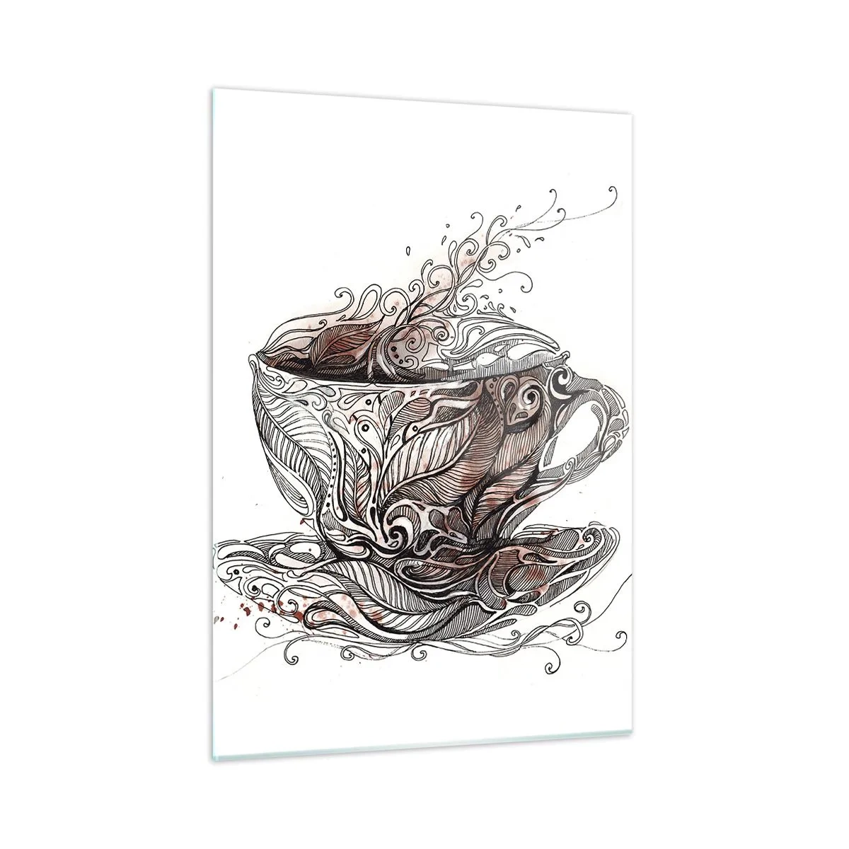 Üveg kép - Tea mindenre jó - 50x70 cm