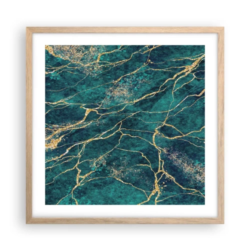 Poszter világos tölgy keretben - Aranybánya - 50x50 cm