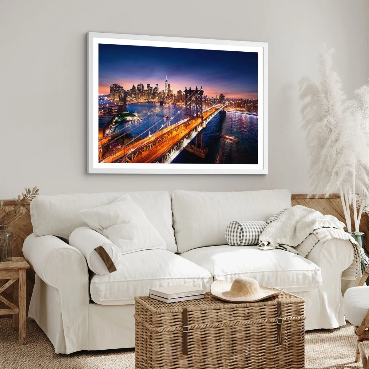 Poszter fekete keretben - Ragyogó híddal a város szívébe - 100x70 cm