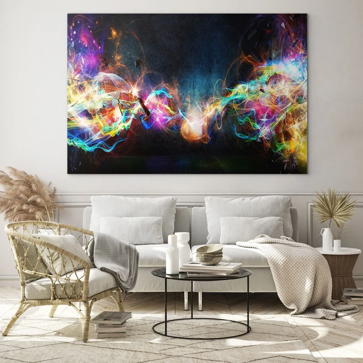 Üveg kép - Vígan a sötét ellen - 100x70 cm