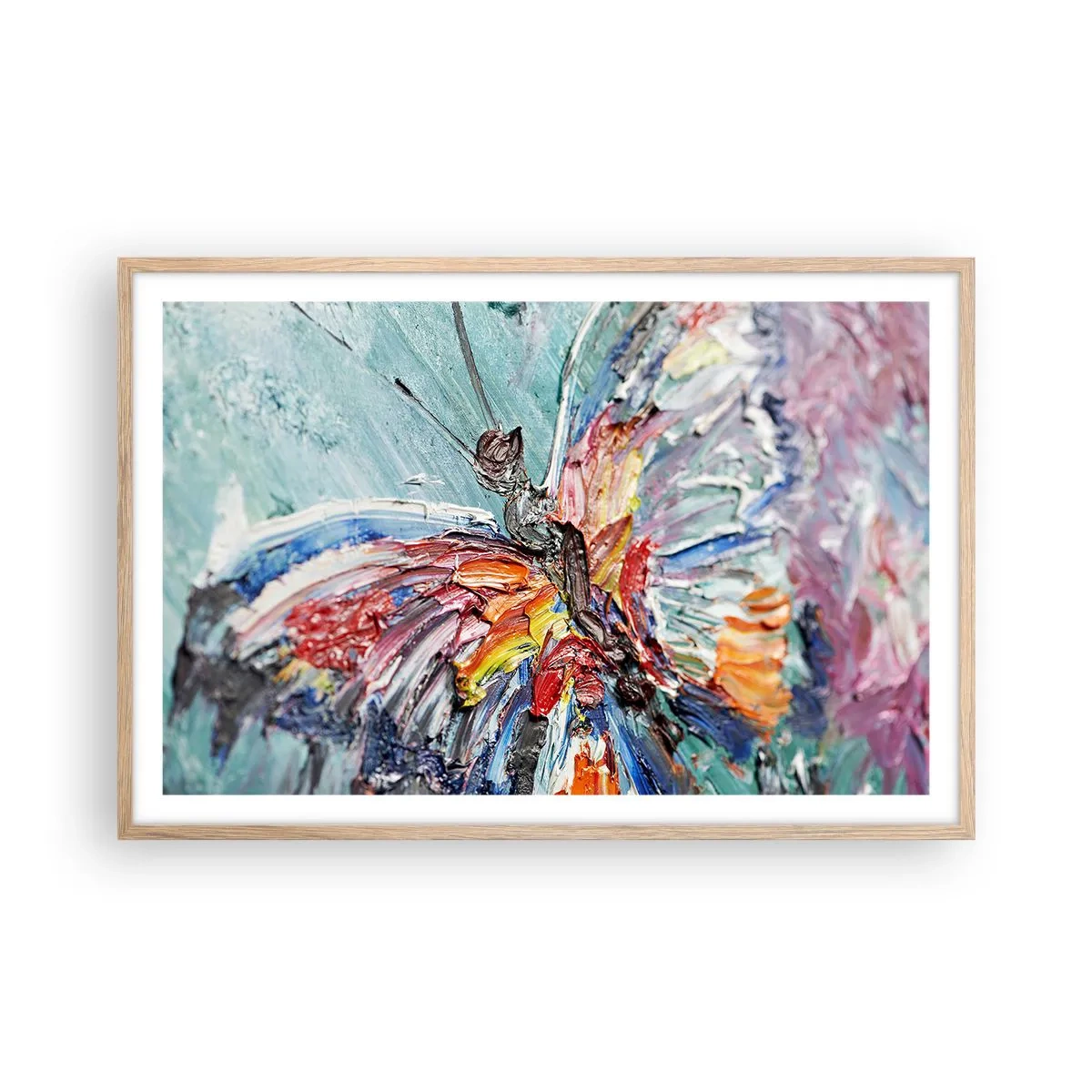 Poszter világos tölgy keretben - A természet által festett - 91x61 cm
