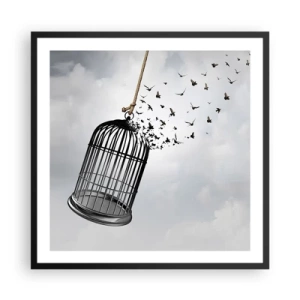Poszter fehér keretben - Hit... Remény... Szabadság! - 60x60 cm
