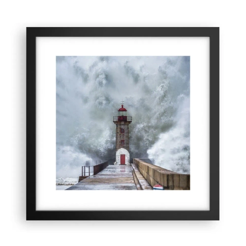 Poszter fehér keretben - A vizek ordítása, a vihar zaja - 30x30 cm