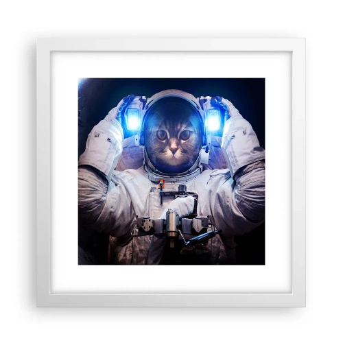 Poszter fekete keretben - Houston, baj van - 30x30 cm