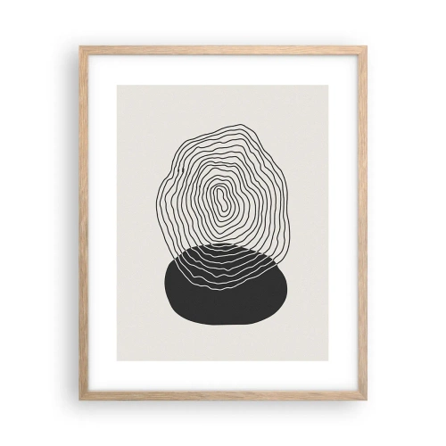 Poszter világos tölgy keretben - Létezés és rángatózás - 40x50 cm