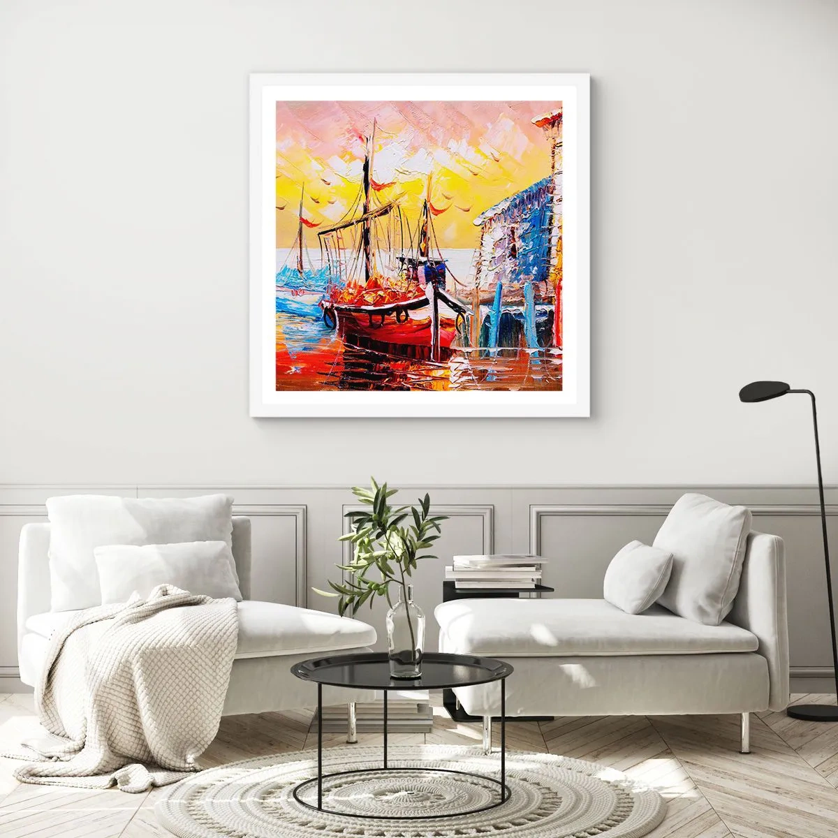 Poszter fekete keretben - Boldog visszatérés - 60x60 cm