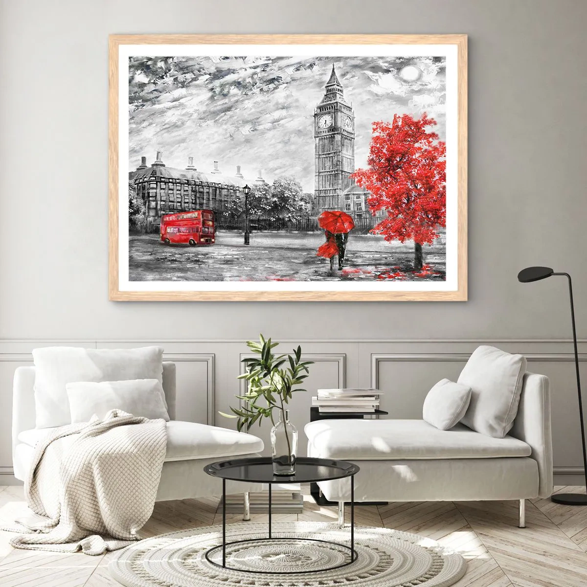 Poszter világos tölgy keretben - Izgalmas nap - 70x50 cm