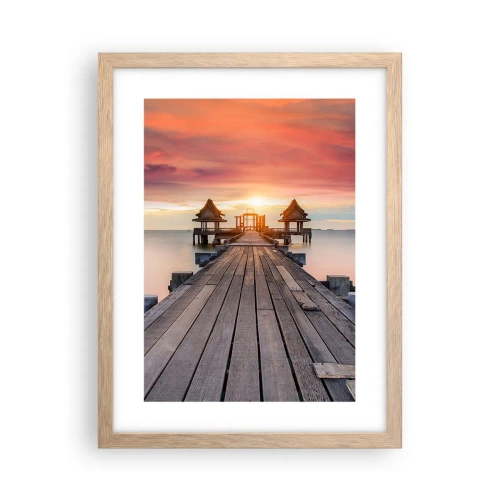 Poszter világos tölgy keretben - Nyugat keleten - 30x40 cm