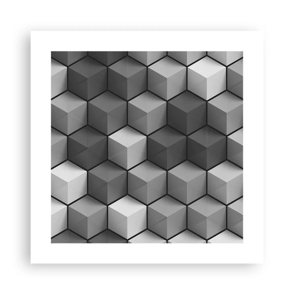 Poszter - Kubista kirakós - 40x40 cm